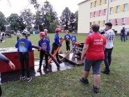 Hasiči Lozice děti: Požární útok v Krouně